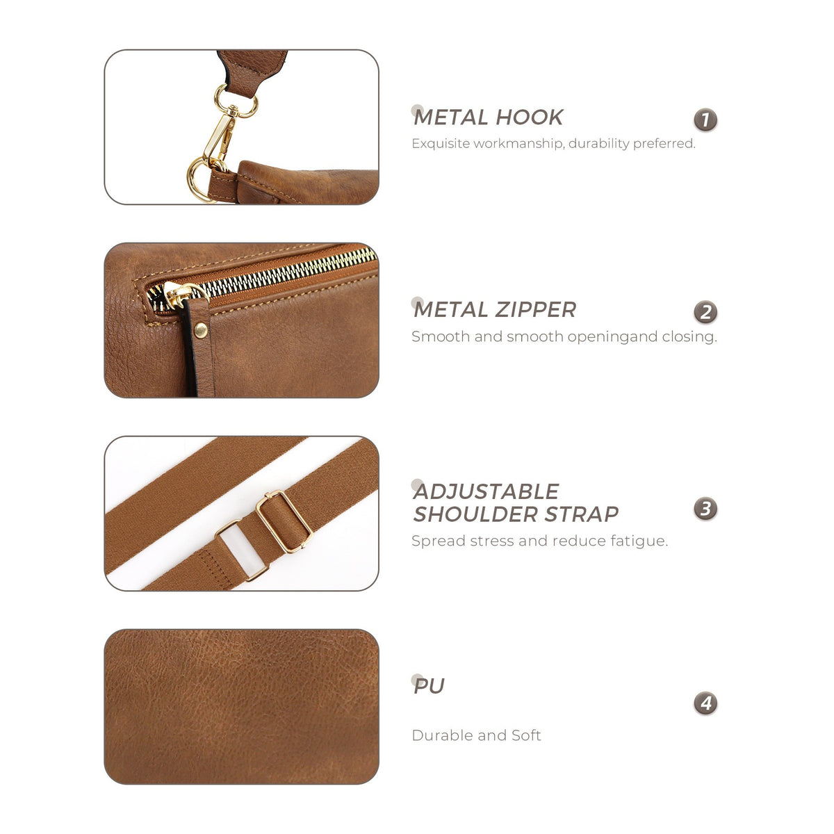 Half Moon Sling Bag with Card Pouch