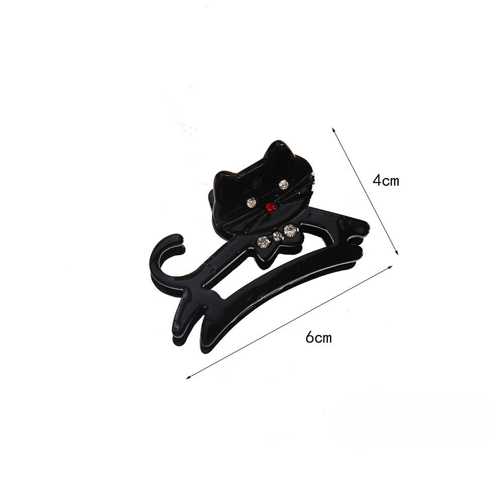 Rhinestone Kitten Hair Claw Clip - view 1