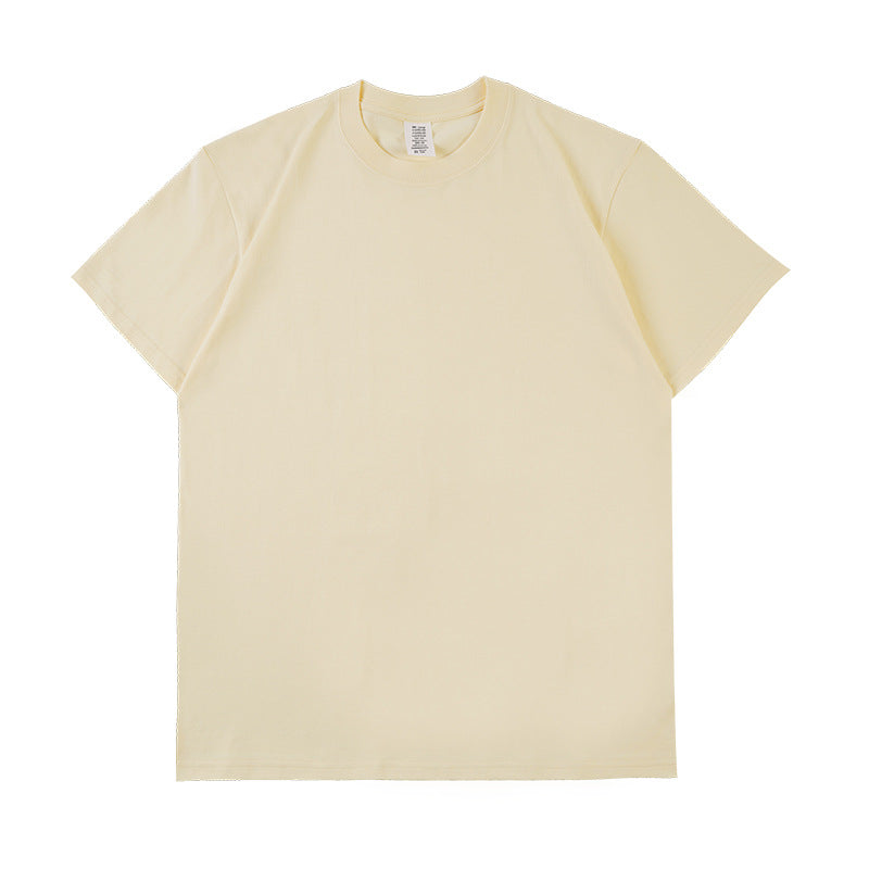 Heavyweight Drop Shoulder Crew Neck Tee - Beige