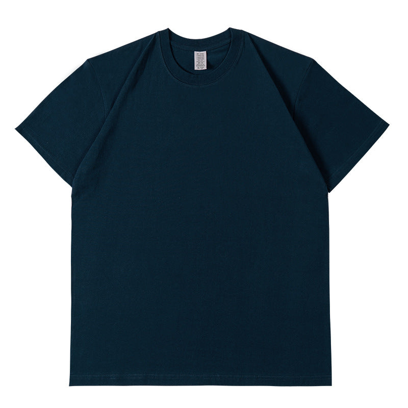Heavyweight Drop Shoulder Crew Neck Tee - Navy_Blue