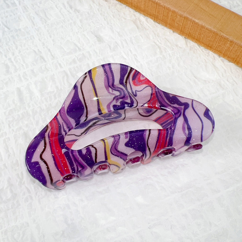 Painterly Swirl Acrylic Claw Clip - Color_02