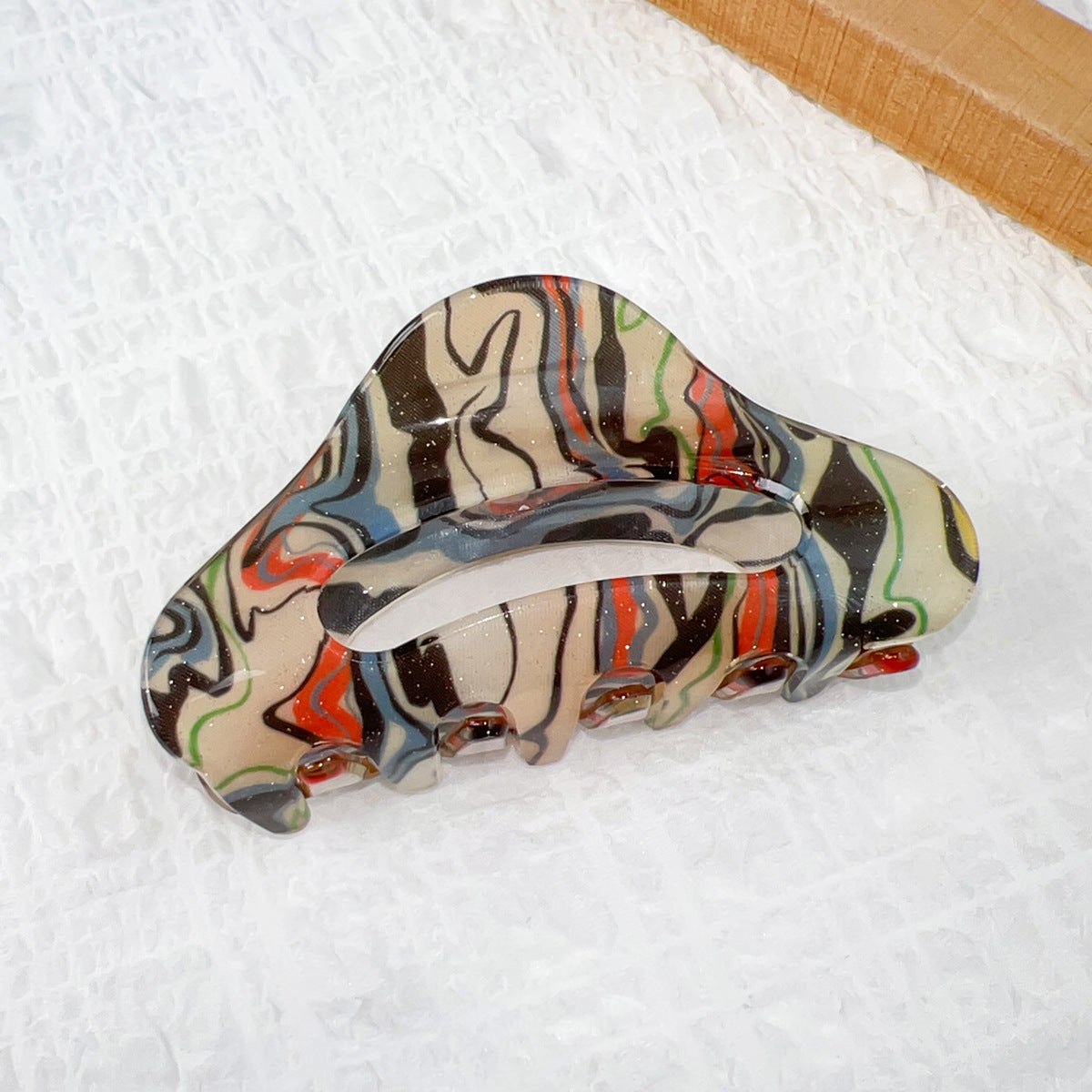 Painterly Swirl Acrylic Claw Clip - Color_03