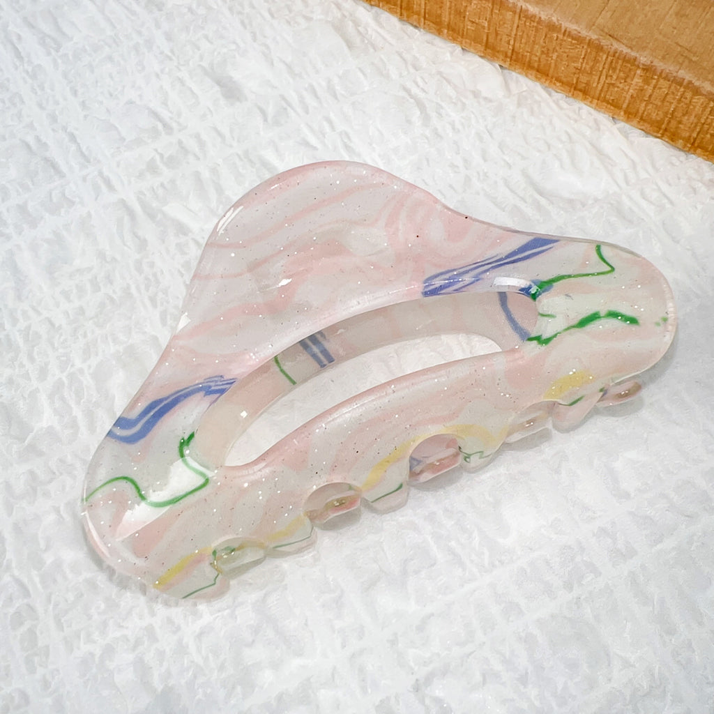 Painterly Swirl Acrylic Claw Clip - Color_04