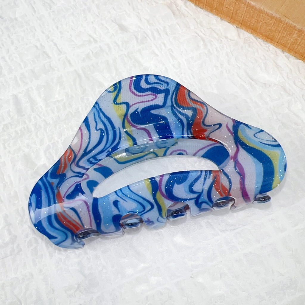 Painterly Swirl Acrylic Claw Clip - Color_05