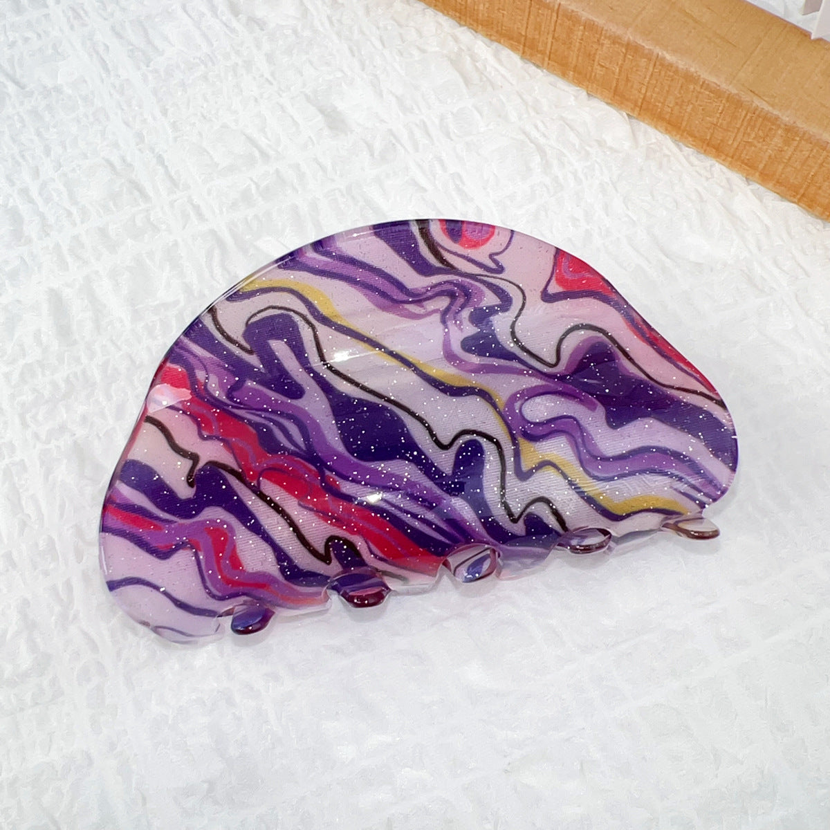 Painterly Swirl Acrylic Claw Clip - Color_07