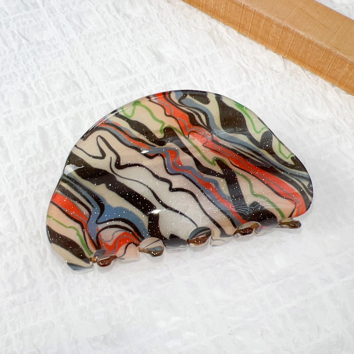 Painterly Swirl Acrylic Claw Clip - Color_09