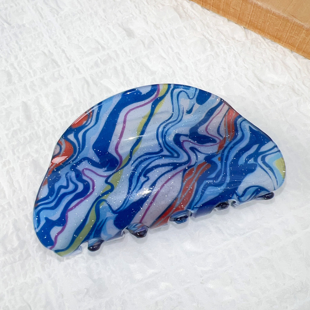 Painterly Swirl Acrylic Claw Clip - Color_11