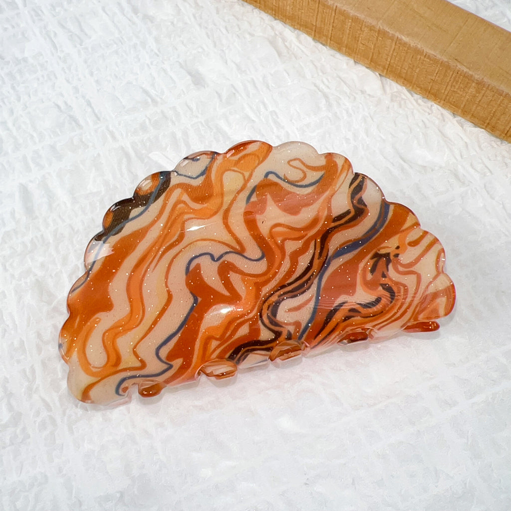 Painterly Swirl Acrylic Claw Clip - Color_13