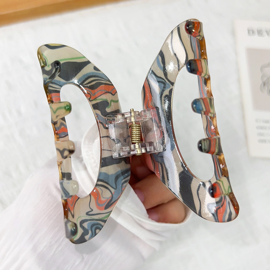 Painterly Swirl Acrylic Claw Clip - view 3
