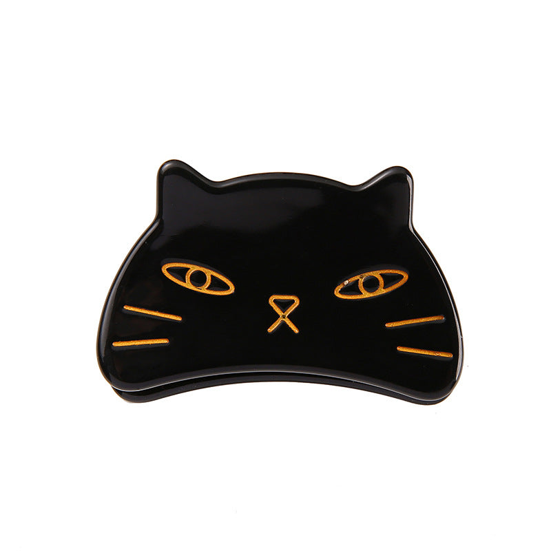 Cat Shaped Acetate Claw Clip With Metal Teeth - view 3