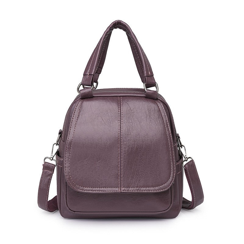 Mini Convertible Backpack with Top Handles - Mauve
