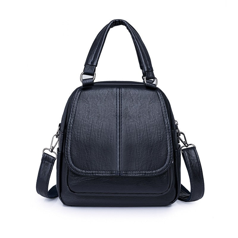 Mini Convertible Backpack with Top Handles - Navy