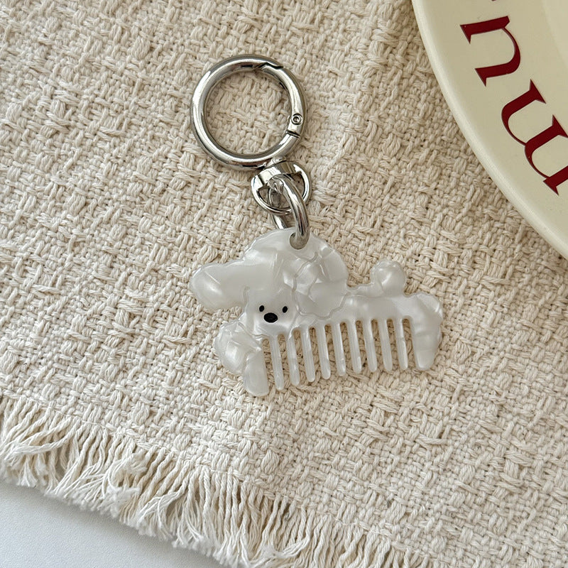 Animal Shaped Mini Comb Keychain Charm - CurlyDog