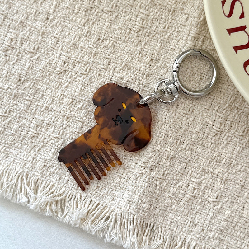 Animal Shaped Mini Comb Keychain Charm - KeyDog