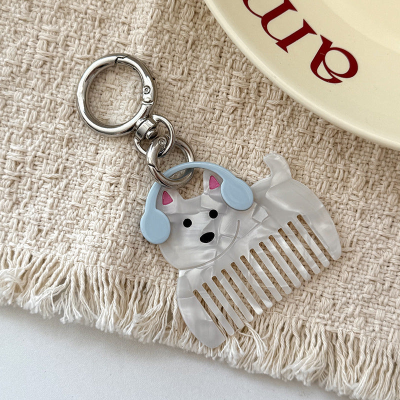 Animal Shaped Mini Comb Keychain Charm - Song