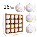 Foam Christmas Ball Ornaments With Sprinkle Texture - 16PCS