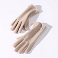 Fleece Lined Buckle Cuff Winter Gloves - Khaki
