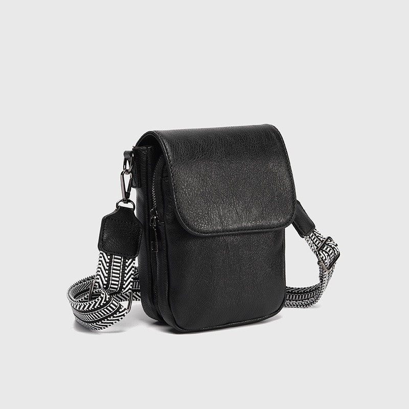 Mini Flap Phone Crossbody Bag With Guitar Strap