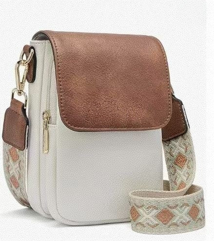 Mini Flap Phone Crossbody Bag With Guitar Strap