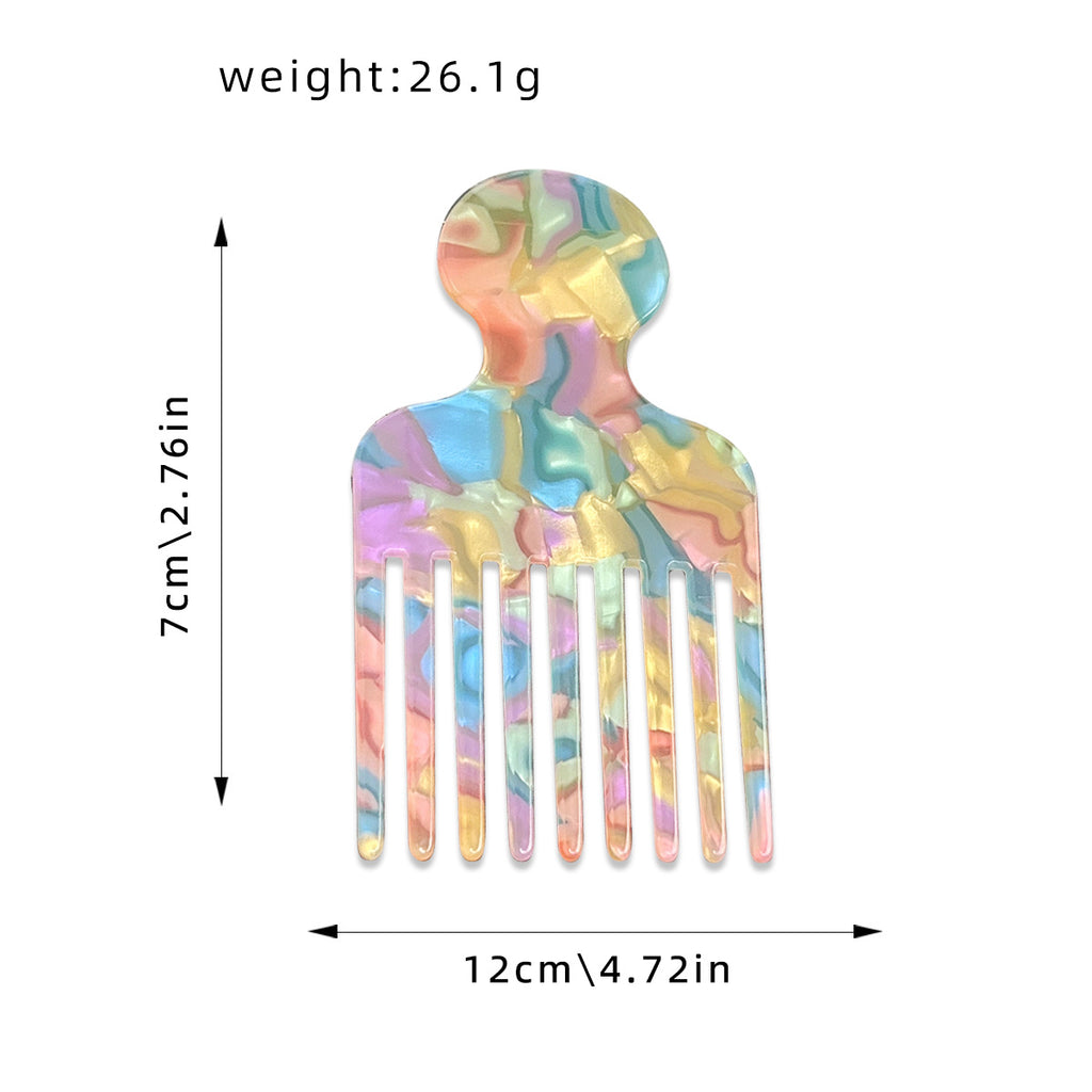 Swirl Acetate Lifting Pick Comb - NO-10 - 1
