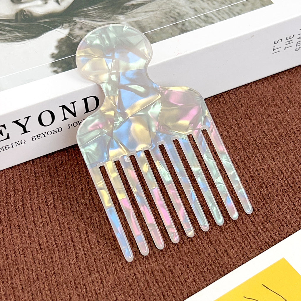 Swirl Acetate Lifting Pick Comb - NO-4