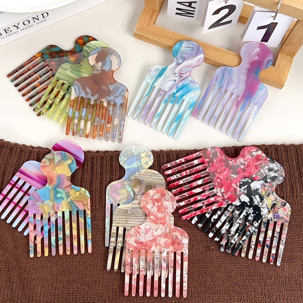 Swirl Acetate Lifting Pick Comb