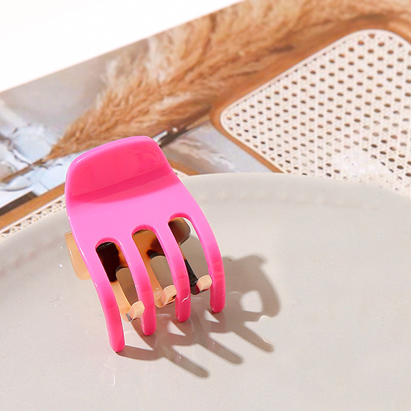 Smiley Face Acetate Hair Claw Clip - Color_08