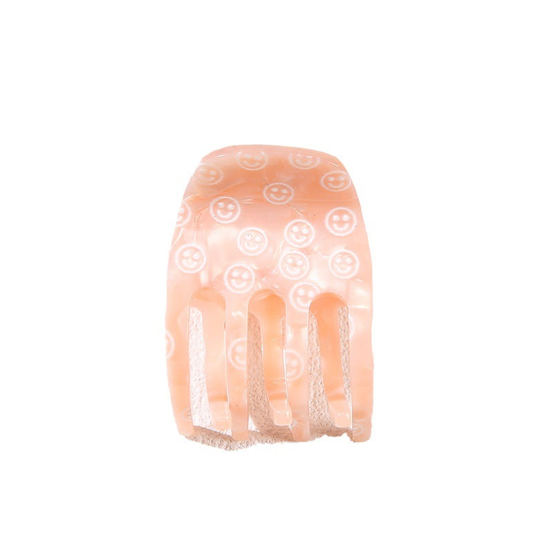 Smiley Face Acetate Hair Claw Clip - view 1