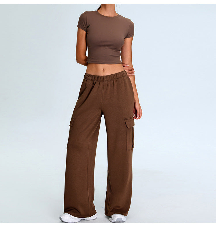 Sleek Fitted Short Sleeve Crop T-Shirt - view 5