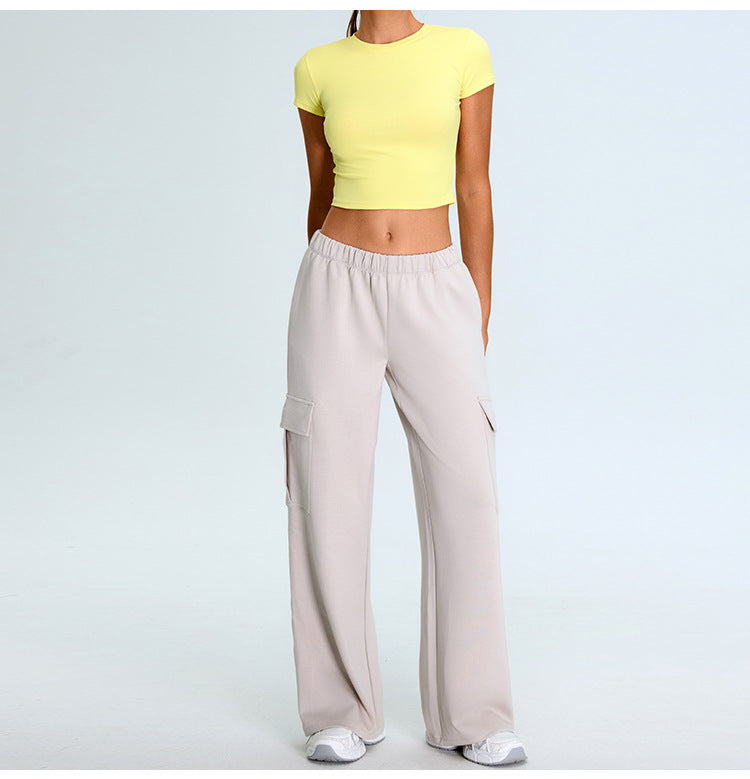 Sleek Fitted Short Sleeve Crop T-Shirt - view 6