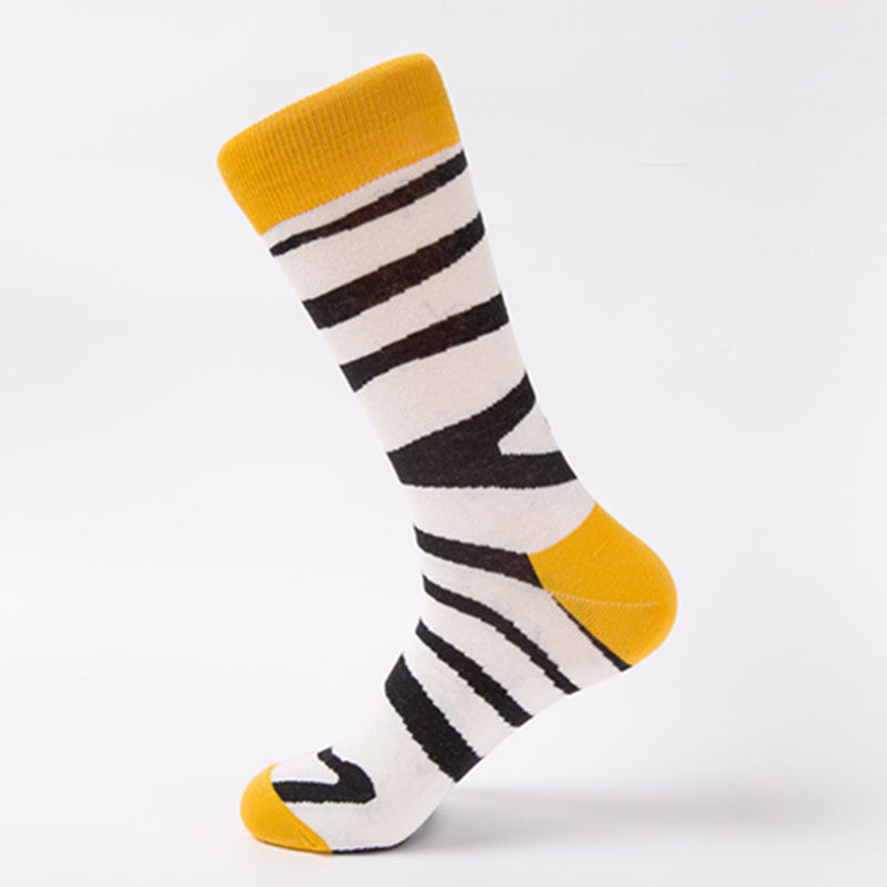 Animal Motif Cotton Crew Socks - Color_02