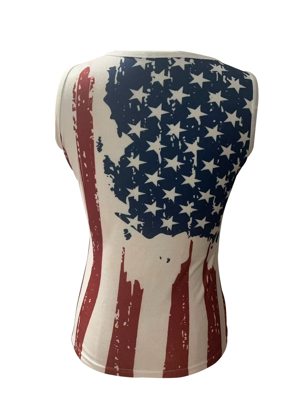 Vintage American Flag Print Tank Top - Decor - 3