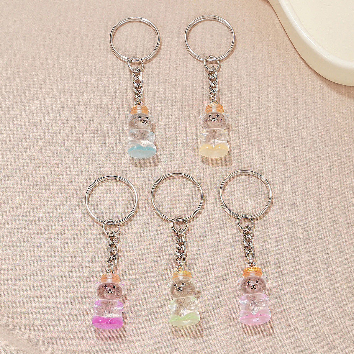 Glow in the Dark Bear Keychain Set - Color - 1