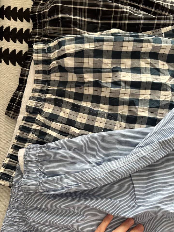 Hidden Button Fly Plaid Boxer Shorts - view 3