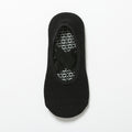 Satin Crossover Strap Barre Grip Socks - Black