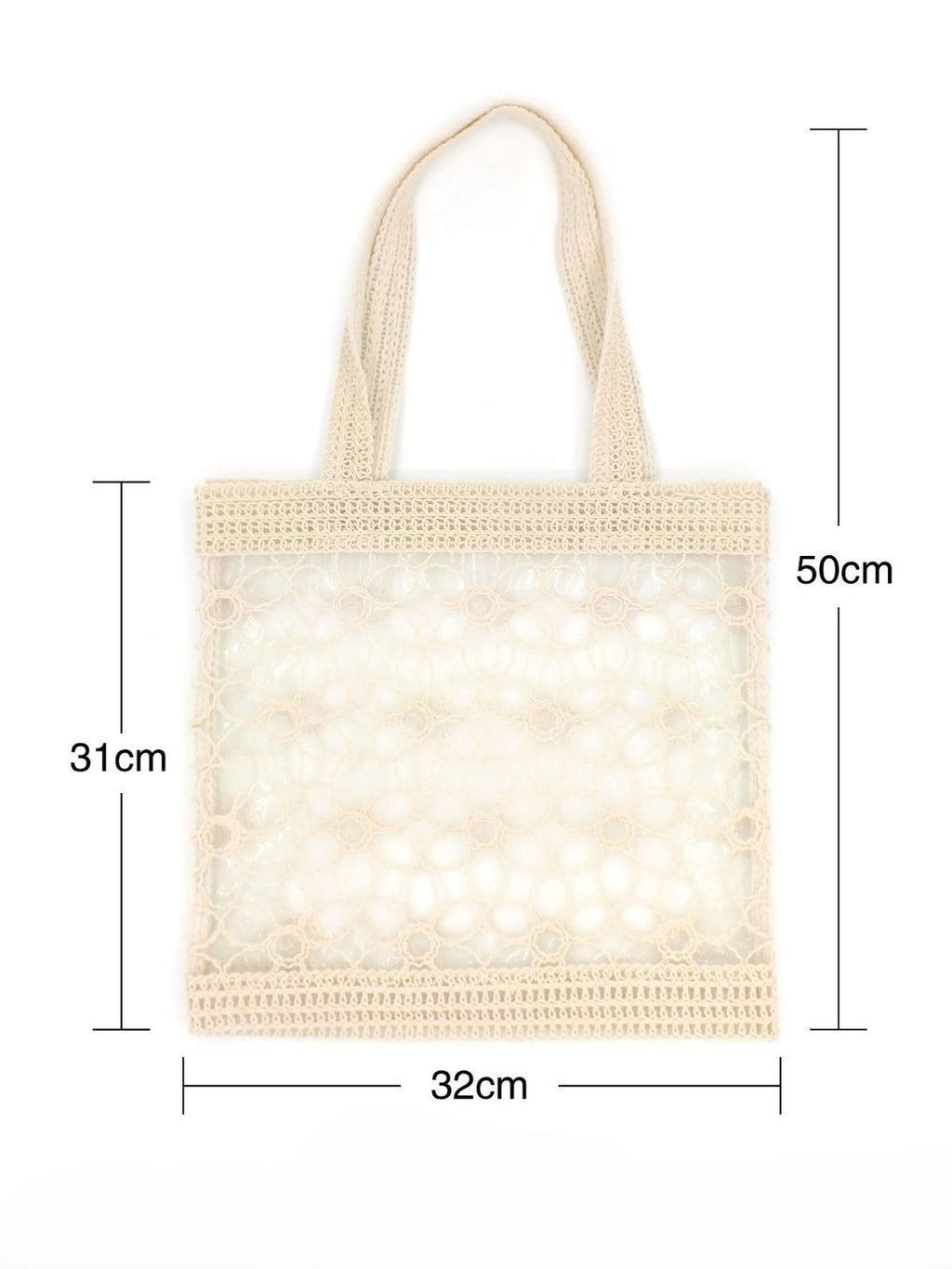 Sheer Daisy Crochet Shoulder Bag