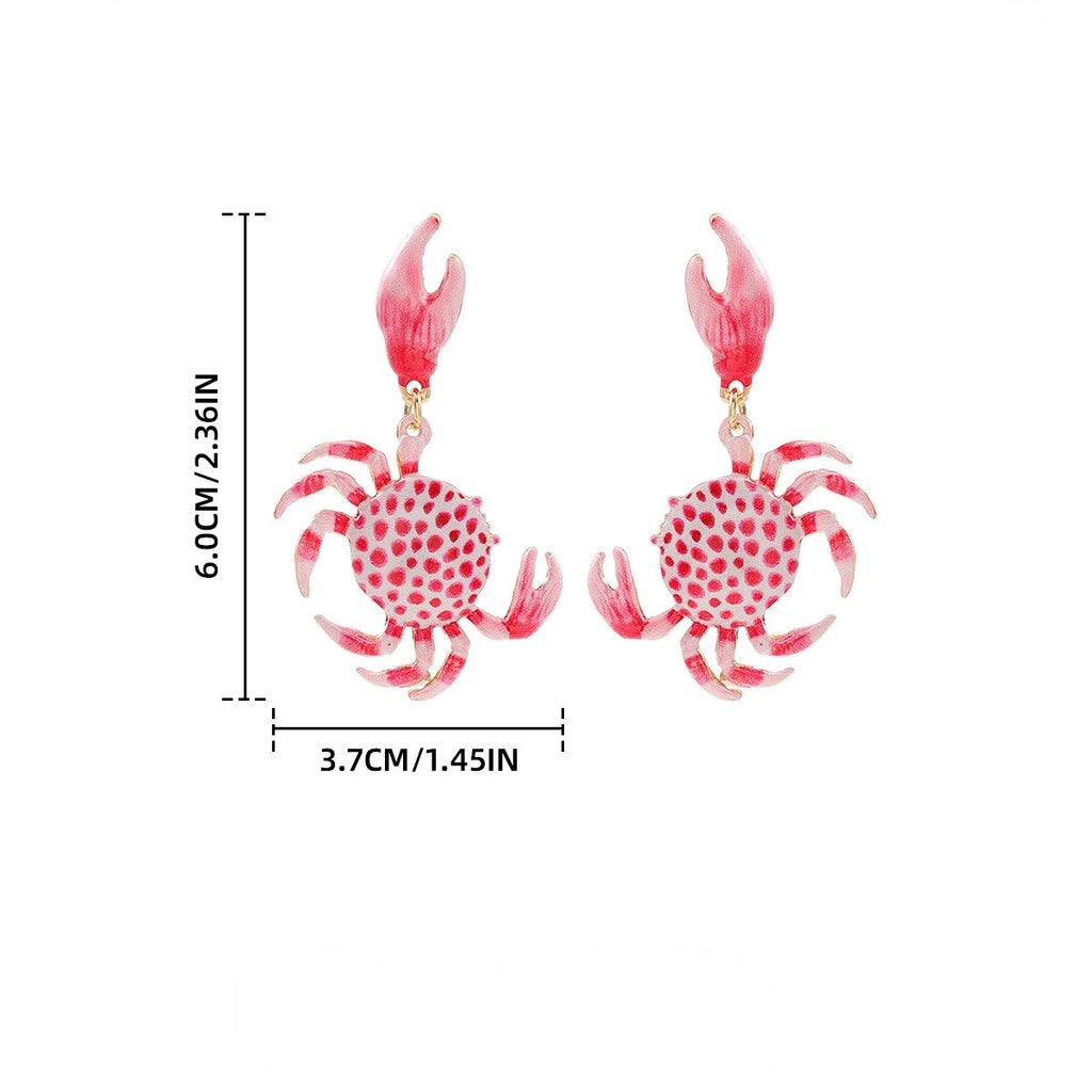 Spotted Crab Dangle Earrings - view 2