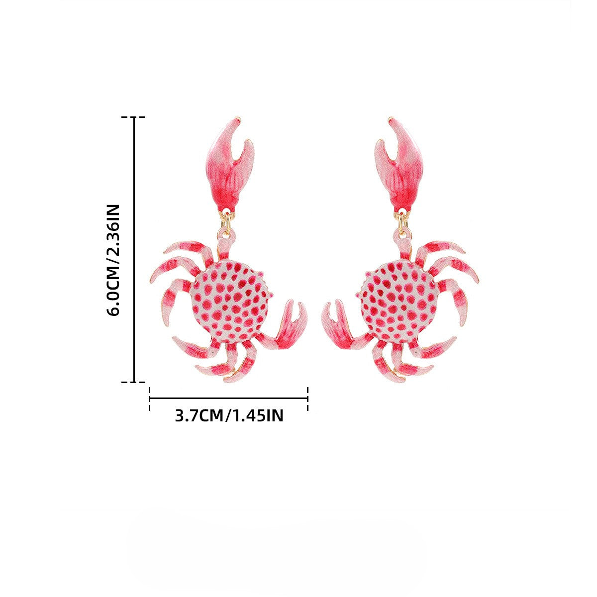 Spotted Crab Dangle Earrings - view 2