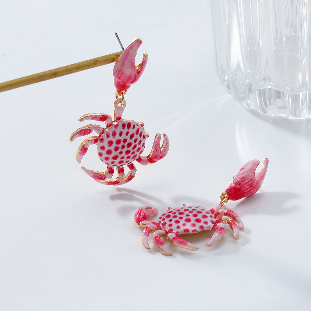 Spotted Crab Dangle Earrings - view 3