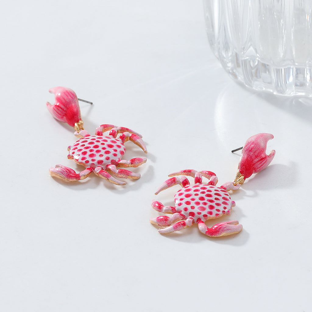 Spotted Crab Dangle Earrings - view 4