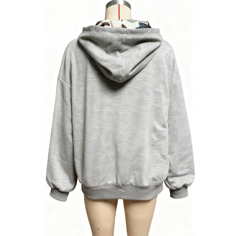 Two Way Camouflage Hooded Pullover Sweatshirt - Camo - 4