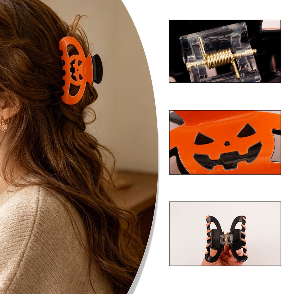 Jack O Lantern Hair Claw Clip - view 1