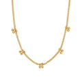 Dainty Cherry Charm Curb Chain Necklace - Gold