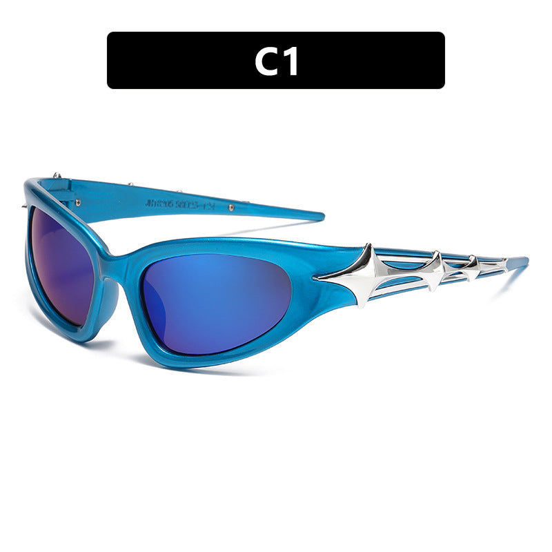 Y2K Wraparound Sport Shield Sunglasses - NO_01