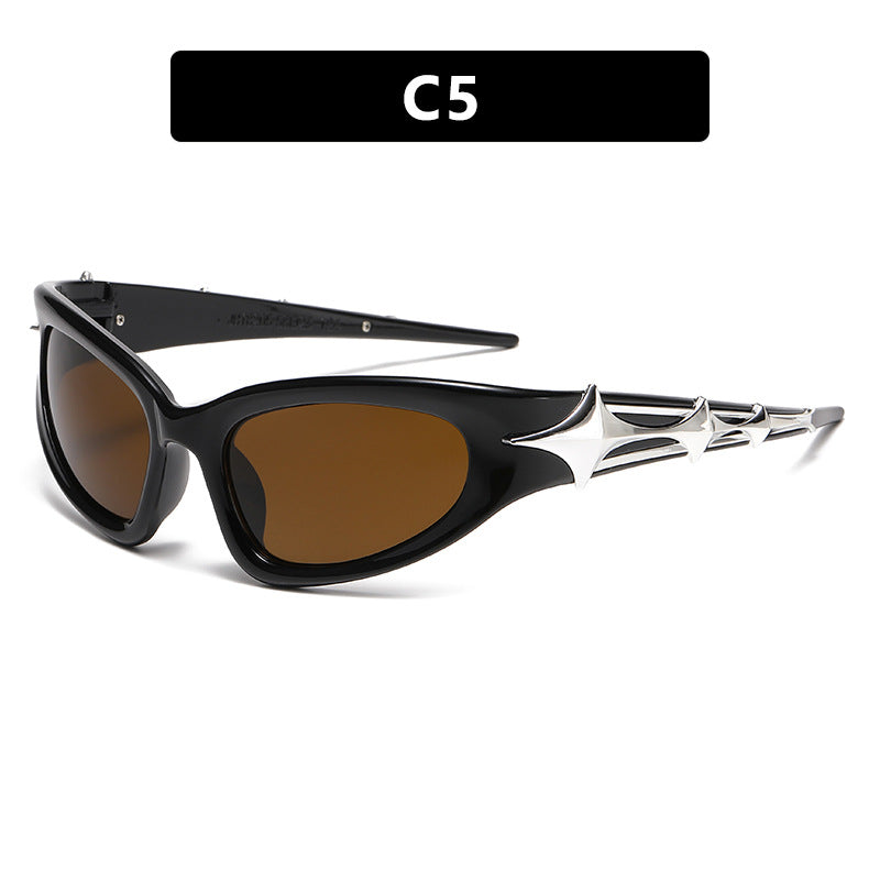 Y2K Wraparound Sport Shield Sunglasses - NO_05
