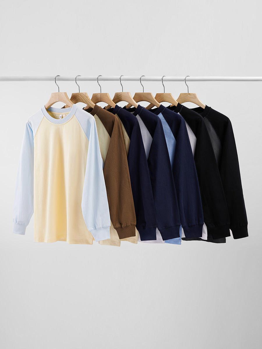 Two Tone Raglan Sleeve Cotton Tee