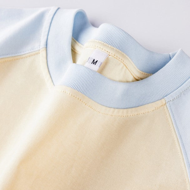 Two Tone Raglan Sleeve Cotton Tee - view 1