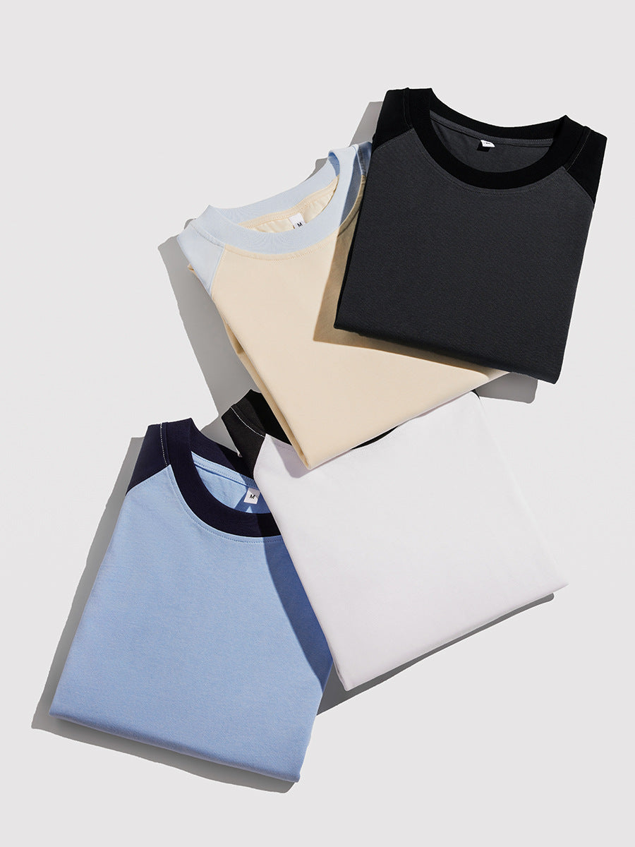 Two Tone Raglan Sleeve Cotton Tee - view 6