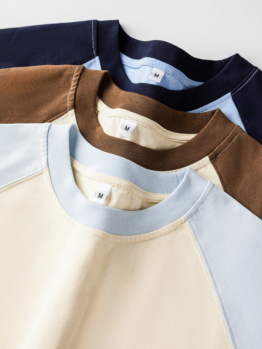 Two Tone Raglan Sleeve Cotton Tee - view 7