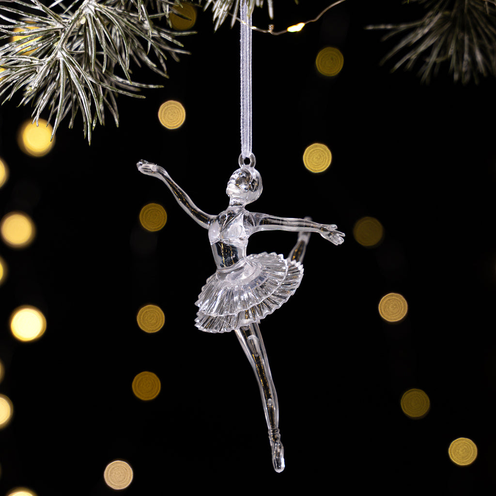 Crystal-Look Acrylic Christmas Tree Ornament - Dance
